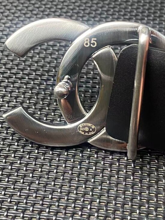 ? Chanel Black Leather Belt Size 85cm/34in main image 5